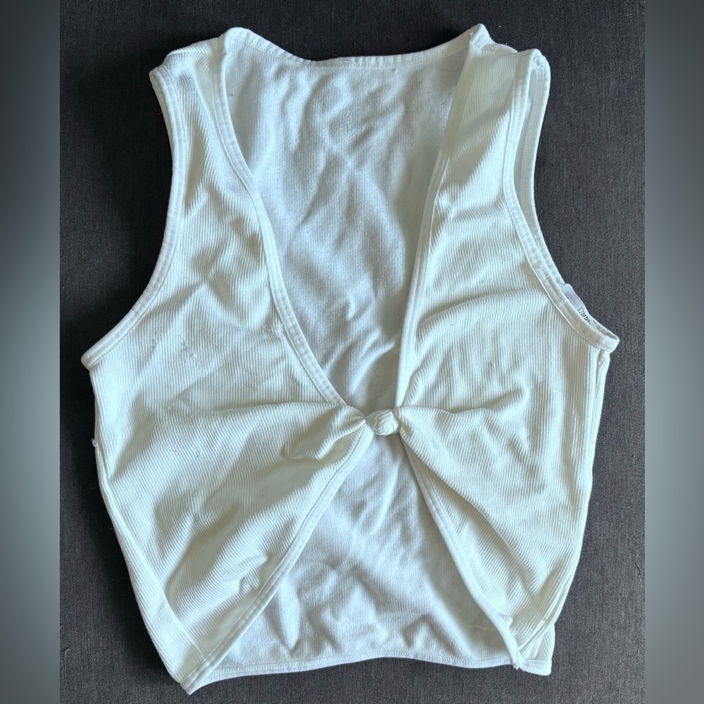 🍑PAPAYA Tied Knot Super Crop Top Shirt